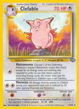 Clefable - 17/64 - Rare - Unlimited Edition