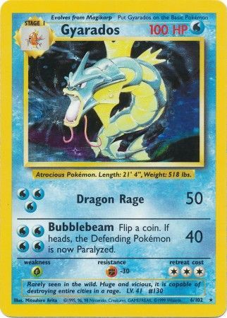 Gyarados - 6/102 - Holo Rare - Unlimited Edition