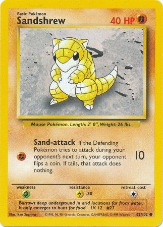 Sandshrew - 62/102 - Common - Unlimited Edition