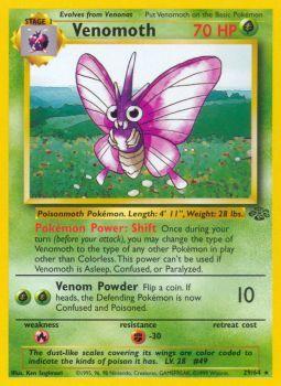 Venomoth - 29/64 - Rare - Unlimited Edition