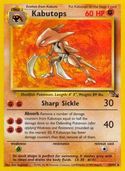 Kabutops - 24/62 - Rare - Unlimited Edition