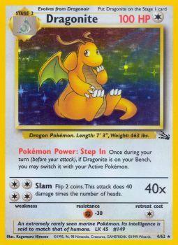 Dragonite - 4/62 - Holo Rare - Unlimited Edition