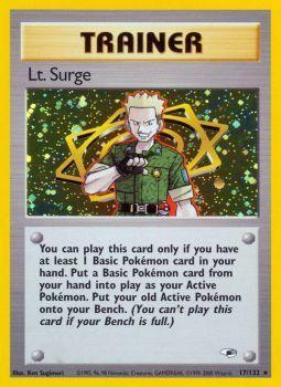 Lt. Surge - 17/132 - Holo Rare - Unlimited Edition