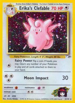 Erikas Clefable - 3/132 - Holo Rare - Unlimited Edition