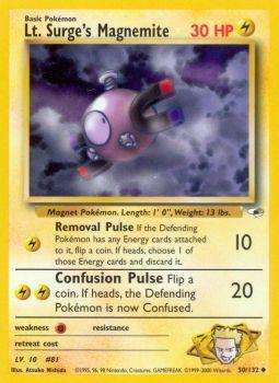 Lt. Surges Magnemite - 50/132 - Uncommon - Unlimited Edition