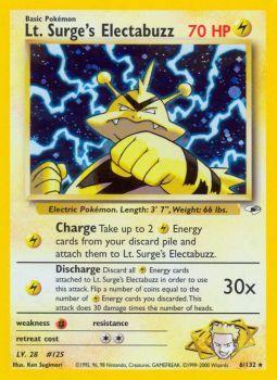 Lt. Surges Electabuzz - 6/132 - Holo Rare - Unlimited Edition