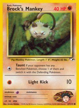 Brocks Mankey - 67/132 - Common - Unlimited Edition Brocks Mankey - 67/132 - Common - Unlimited Edition