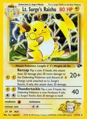 Lt. Surge's Raichu - 11/132 - Holo Rare - Unlimited Edition