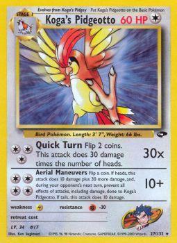 Kogas Pidgeotto - 27/132 - Rare - Unlimited Edition