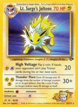 Lt. Surges Jolteon - 28/132 - Rare - Unlimited Edition