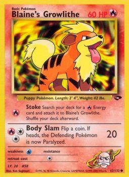 Blaines Growlithe - 62/132 - Common - Unlimited Edition