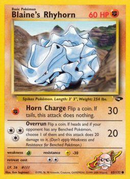 Blaines Rhyhorn - 65/132 - Common - Unlimited Edition