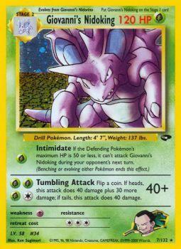 Giovannis Nidoking - 7/132 - Holo Rare - Unlimited Edition
