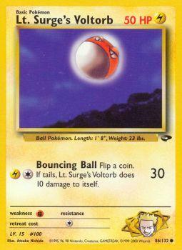 Lt. Surges Voltorb - 86/132 - Common - Unlimited Edition