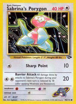 Sabrinas Porygon - 98/132 - Common - Unlimited Edition