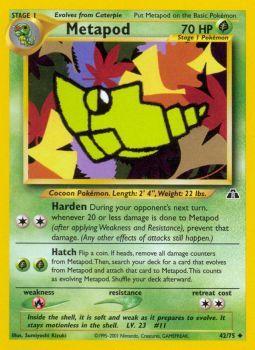 Metapod - 42/75 - Uncommon - Unlimited Edition