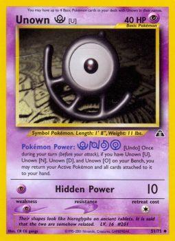 Unown [U] - 51/75 - Uncommon - Unlimited Edition