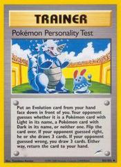 Pokemon Personality Test - 102/105 - Uncommon - Unlimited Edition