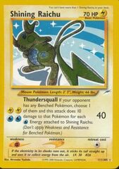 Shining Raichu - 111/105 - Shining Holo Rare - Unlimited Edition