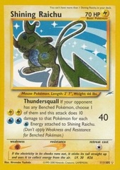 Shining Raichu - 111/105 - Shining Holo Rare - Unlimited Edition