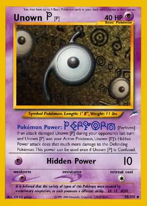 Unown [P] - 58/105 - Uncommon - Unlimited Edition