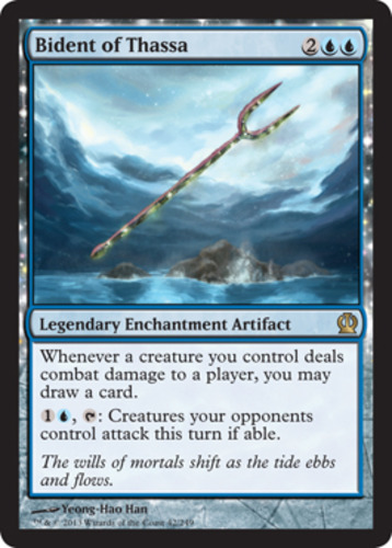 Bident of Thassa 1x FOIL THS MTG Theros Rare MINT blue Bident of Thassa 1x FOIL THS MTG Theros Rare MINT blue