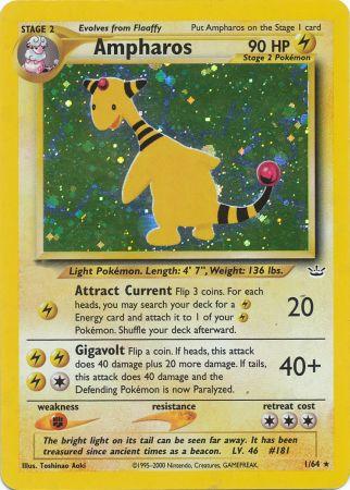 Ampharos - 1/64 - Holo Rare - Unlimited Edition