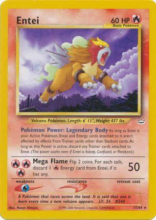 Entei - 17/64 - Rare - Unlimited Edition