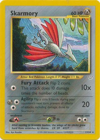 Skarmory - 23/64 - Rare - Unlimited Edition
