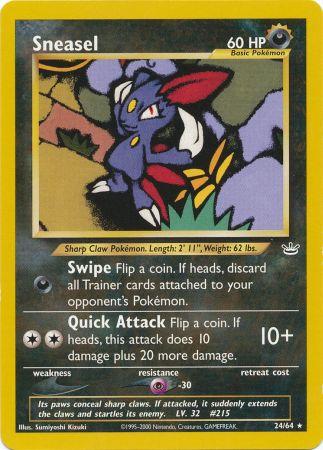 Sneasel - 24/64 - Rare - Unlimited Edition