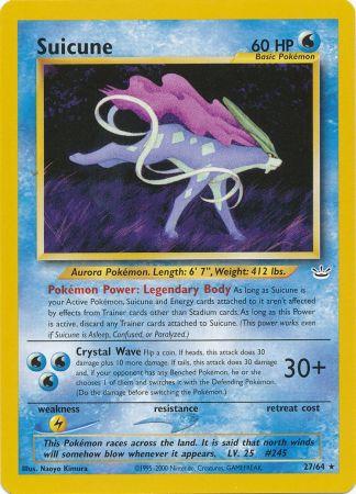 Suicune - 27/64 - Rare - Unlimited Edition