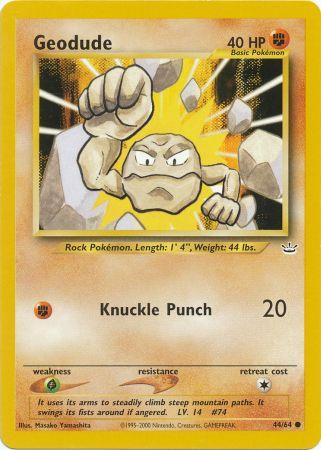 Geodude - 44/64 - Common - Unlimited Edition