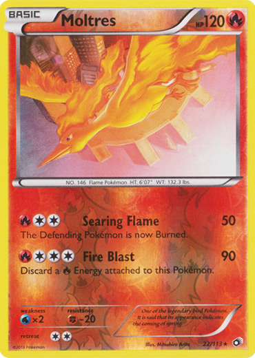 Moltres - 22/113 - Holo Rare - Reverse Holo