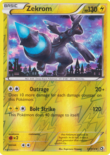 Zekrom - 51/113 - Holo Rare - Reverse Holo