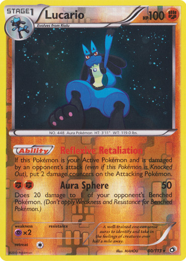 Lucario - 80/113 - Holo Rare - Reverse Holo Lucario - 80/113 - Holo Rare - Reverse Holo
