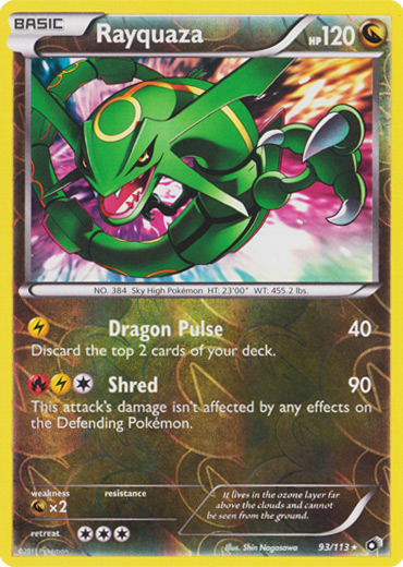 Rayquaza - 93/113 - Holo Rare - Reverse Holo