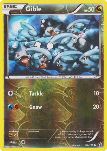 Gible - 94/113 - Common - Reverse Holo