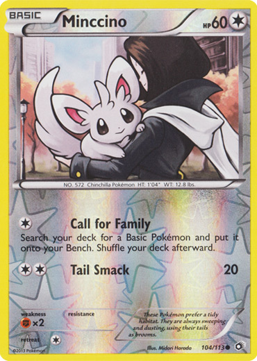 Minccino - 104/113 - Common - Reverse Holo