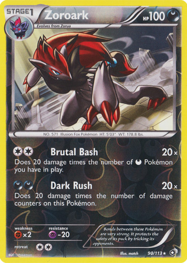 Zoroark - 90/113 - Holo Rare - Reverse Holo