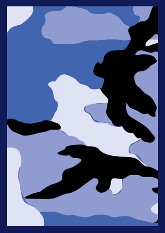 Blue Camo Art Sleeves (50)