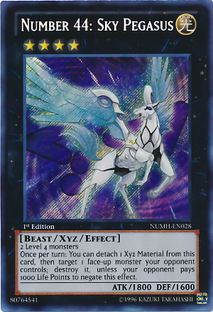 Number 44: Sky Pegasus - NUMH-EN028 - Secret Rare - Unlimited