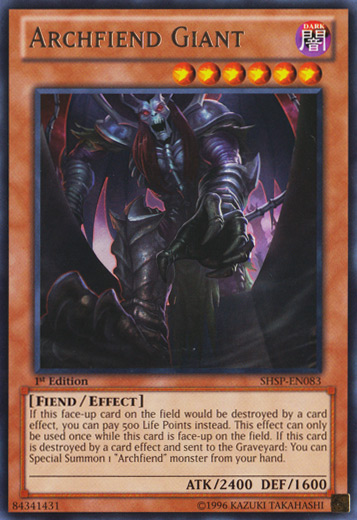 Archfiend Giant - SHSP-EN083 - Rare - Unlimited Edition