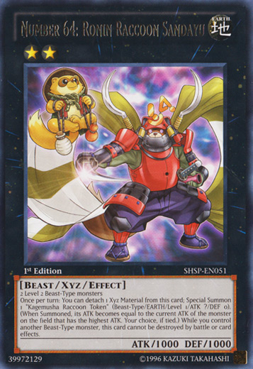 Numero 64 : Ronin Raccoon Sandayu - SHSP-EN051 - Rare - edition illimitee // Shadow Specters - SHSP