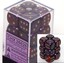 D6 16mm 12-Dice Block CHX26626 - Gemini Purple-Red/Gold
